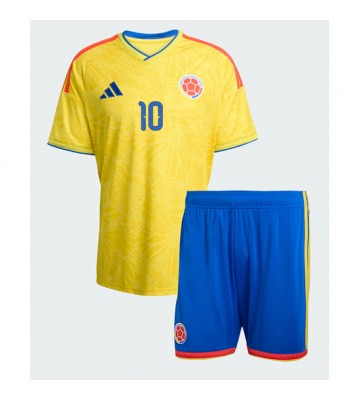 Colombia James Rodriguez #10 Hjemmebanetrøje Børn VM 2026 Kortærmet (+ Korte bukser)